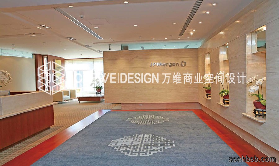 美国摩根大通银行北京总部办公空间设计_万维商业空间设计